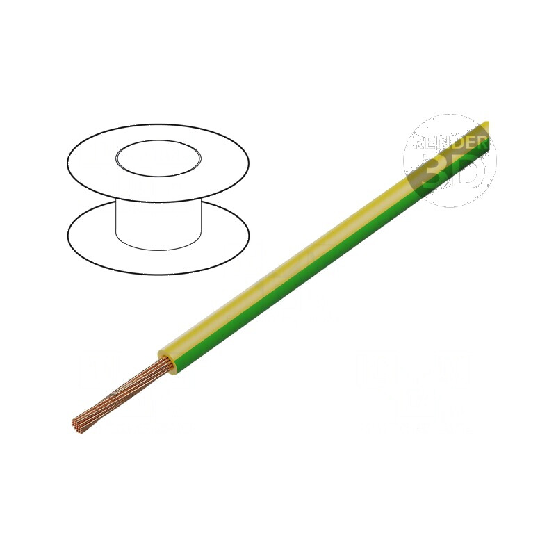 Cablu FlexiStrom 6mm2 PVC verde-galben 1,5kV 100m | Electronic-mag.ro | Componente Electronice