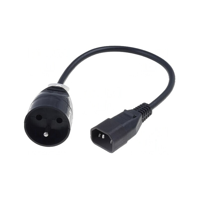 Cablu 3x1mm2 CEE 7/5 IEC C14 tată PVC 0,3m | Electronic-mag.ro | Componente Electronice Cablu 3x1mm2 CEE 7/5 IEC C14 tată PVC 0,3m | Electronic-mag.ro | Componente Electronice