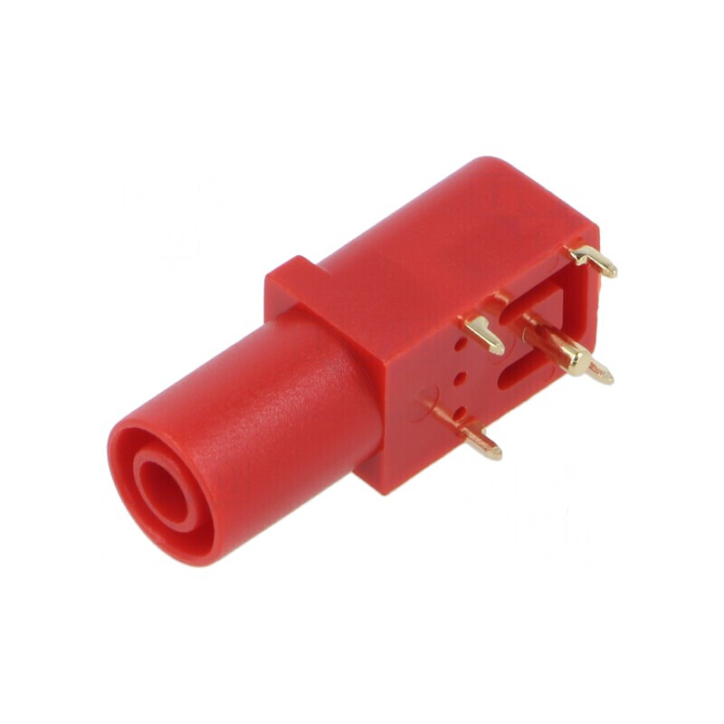 Conector banană 4mm soclu 24A roşu aurit pentru PCB | Electronic-mag.ro | Componente Electronice Conector banană 4mm soclu 24A roşu aurit pentru PCB | Electronic-mag.ro | Componente Electronice