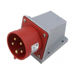 Conector alimentare AC 32A IEC 60309 IP44 soclu tată PIN 5 | Electronic-mag.ro | Componente Electronice