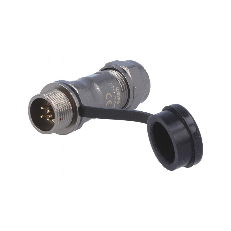 Mufă ST12 tată PIN 4 IP67 5A 200V pentru cablu 5-8mm | Electronic-mag.ro | Componente Electronice Mufă ST12 tată PIN 4 IP67 5A 200V pentru cablu 5-8mm | Electronic-mag.ro | Componente Electronice