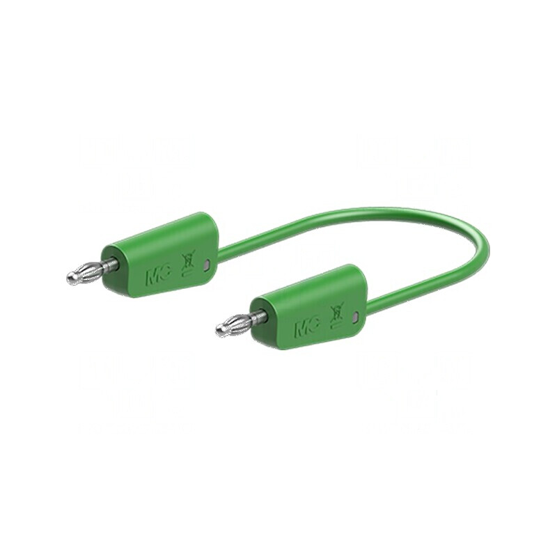Cablu măsurare 60VDC 30VAC 19A 1m verde PVC | Electronic-mag.ro | Componente Electronice