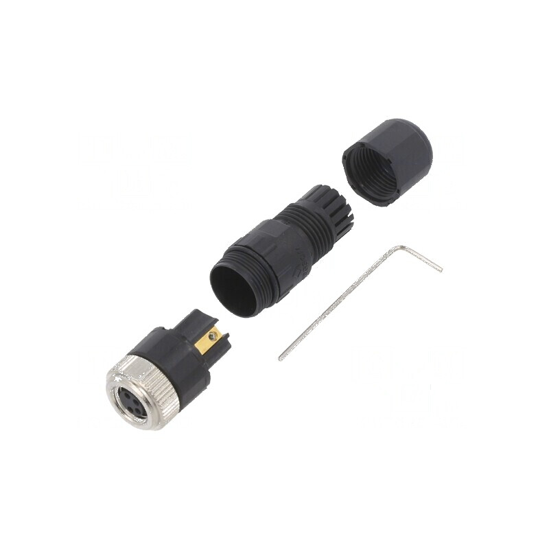 Conector M8 mamă 4 pini drept pe cablu 3A IP67 60V | Electronic-mag.ro | Componente Electronice Conector M8 mamă 4 pini drept pe cablu 3A IP67 60V | Electronic-mag.ro | Componente Electronice