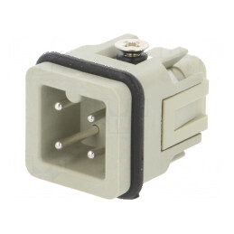 Conector HDC pentru inserturi de contact tată, 4 pini, 10A | Electronic-mag.ro | Componente Electronice