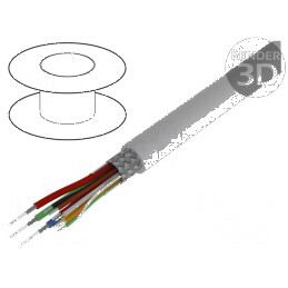 Cablu AV 3x0,08mm2 7x0,08mm2 100m Cositorit OFC Gri 10 Litri | Electronic-mag.ro | Componente Electronice