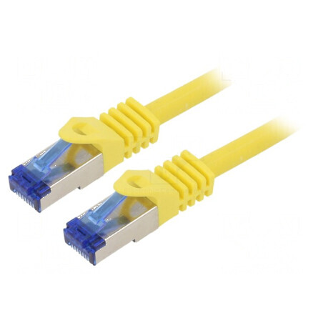 Patch cord S/FTP 6a 3m LSZH galben 26AWG | Electronic-mag.ro | Componente Electronice