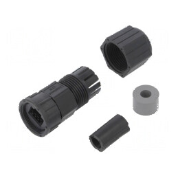 Carcasa RJ45 plastic cu filet interior, protecție IP67 prin rotire | Electronic-mag.ro | Componente Electronice