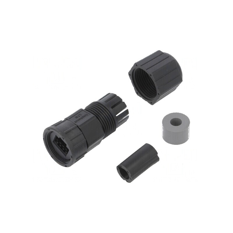 Carcasa RJ45 plastic cu filet interior, protecție IP67 prin rotire | Electronic-mag.ro | Componente Electronice