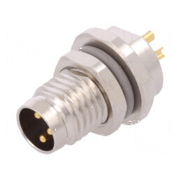 Conector M8 tată PIN 3 soclu IP67 60V 2,5-4,5mm neecranaţi | Electronic-mag.ro | Componente Electronice