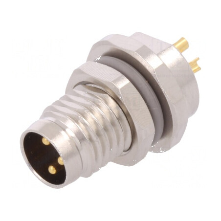 Conector M8 tată PIN 3 soclu IP67 60V 2,5-4,5mm neecranaţi | Electronic-mag.ro | Componente Electronice