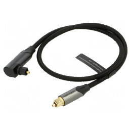 Cablu Toslink 0,5m aurit negru mufă pe ambele părţi | Electronic-mag.ro | Componente Electronice
