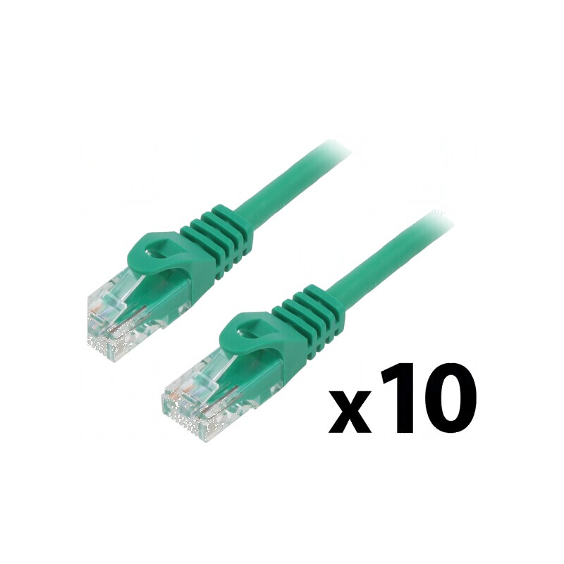 Patch cord U/UTP 6 litat CCA PVC 0,5m 26AWG verde | Electronic-mag.ro | Componente Electronice