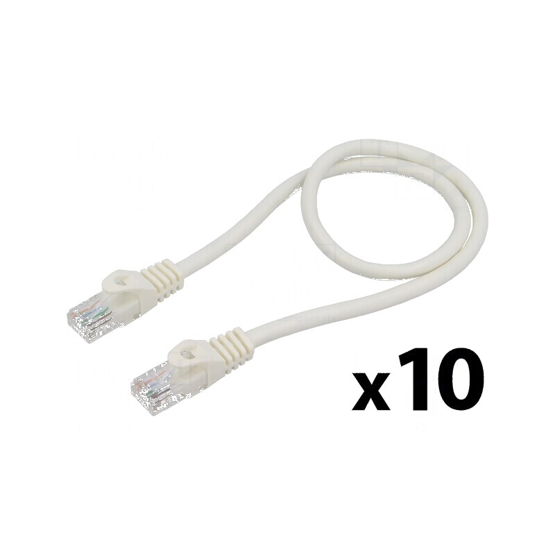 Cablaj Patch Cord U/UTP 6 litat CCA PVC alb 0,5m 26AWG | Electronic-mag.ro | Componente Electronice Cablaj Patch Cord U/UTP 6 litat CCA PVC alb 0,5m 26AWG | Electronic-mag.ro | Componente Electronice