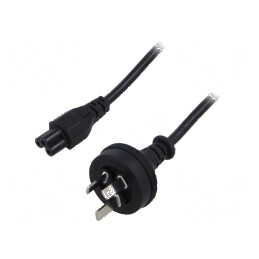 Cablu IEC C13 mamă 1,8m 3x0,75mm2 PVC negru 250V 2,5A | Electronic-mag.ro | Componente Electronice