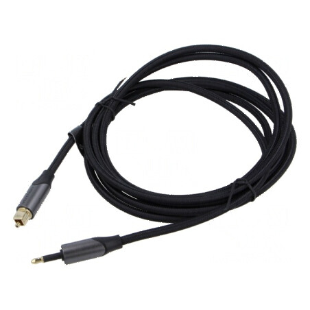 Cablu audio Toslink 3,5mm mini mufa, 2m, placare aurita | Electronic-mag.ro | Componente Electronice