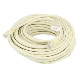 Cablul de rețea U/UTP 6 litat CCA PVC alb 20m 26AWG | Electronic-mag.ro | Componente Electronice