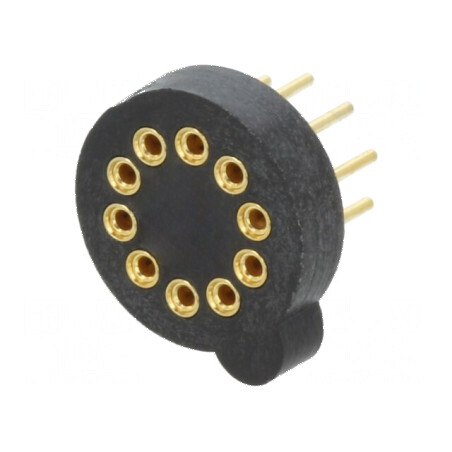 Soclu tranzistoare PIN 10 THT aurit TO5 | Electronic-mag.ro | Componente Electronice