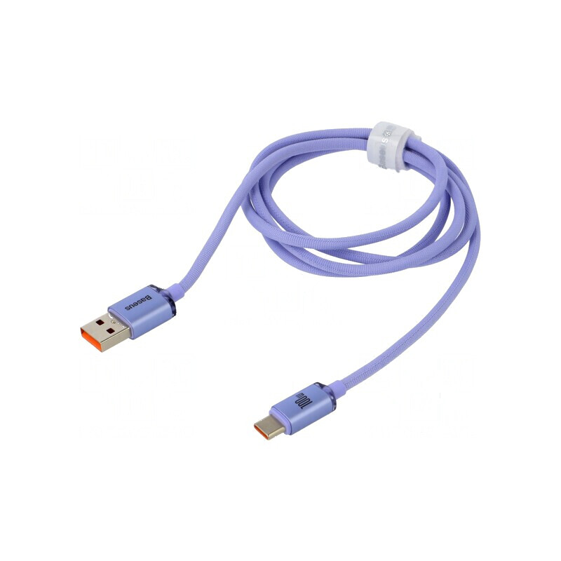 Cablu USB 2.0 A la C 1,2m violet textil 100W | Electronic-mag.ro | Componente Electronice Cablu USB 2.0 A la C 1,2m violet textil 100W | Electronic-mag.ro | Componente Electronice