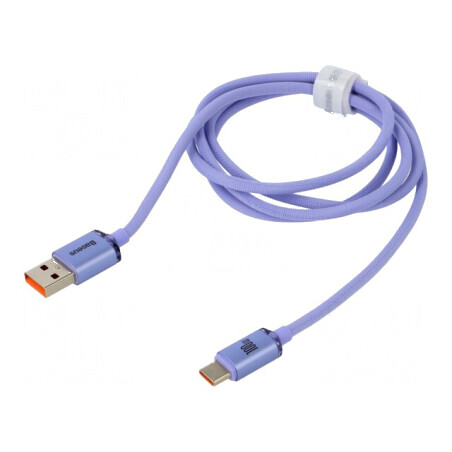 Cablu USB 2.0 A la C 1,2m violet textil 100W | Electronic-mag.ro | Componente Electronice