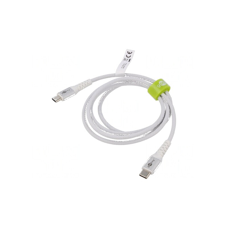 Cablu USB 2.0 USB C 1m alb 0,48Gbps | Electronic-mag.ro | Componente Electronice