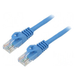 Cabluri Patch U/UTP 5e CCA PVC Albastru 30m 26AWG Fire: 8 | Electronic-mag.ro | Componente Electronice