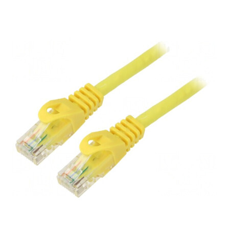 Cabluri patch U/UTP 5e CCA PVC galben 30m 26AWG | Electronic-mag.ro | Componente Electronice