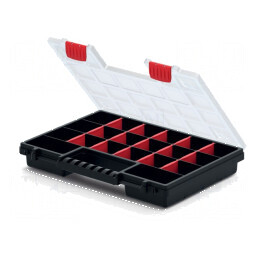 Container colectiv cu partiții negru 344x249x50mm NORS 35 | Electronic-mag.ro | Componente Electronice