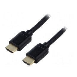 Cablu HDMI 2.0 0,75m negru PVC | Electronic-mag.ro | Componente Electronice