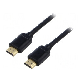 Cablu HDMI 2.0 1m negru PVC mufă din ambele părţi | Electronic-mag.ro | Componente Electronice
