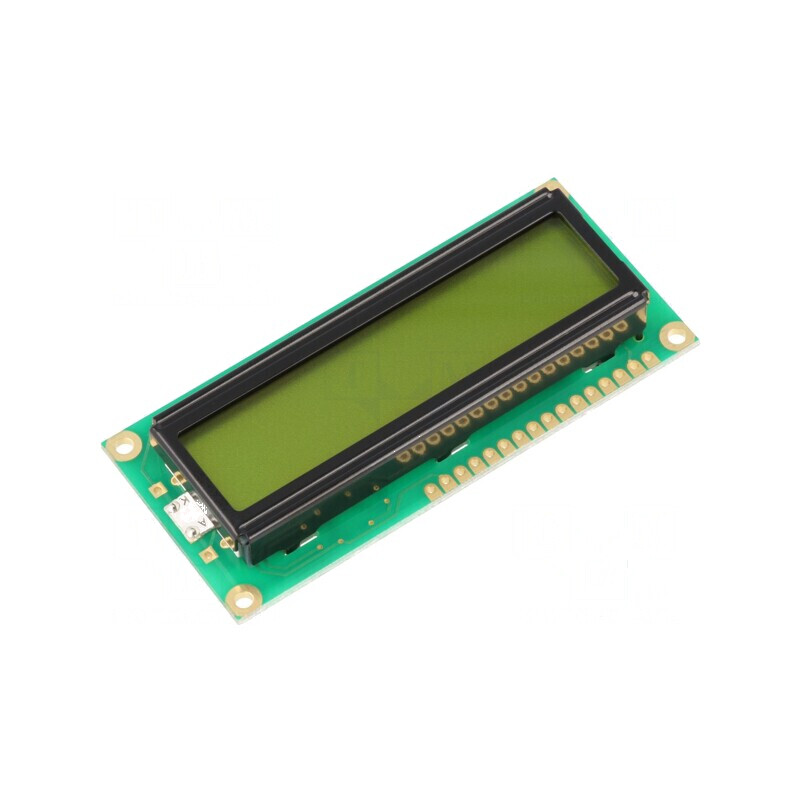 Afișaj LCD alfanumeric STN 16x1 galben-verde LED | Electronic-mag.ro | Componente Electronice Afișaj LCD alfanumeric STN 16x1 galben-verde LED | Electronic-mag.ro | Componente Electronice