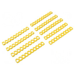 Markere Marcaj PVC Galben 5,6-7,4mm cu Împingere | Electronic-mag.ro | Componente Electronice