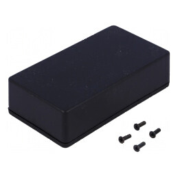 Carcasă universală ABS neagră 63mm x 113mm x 31mm 1591XX | Electronic-mag.ro | Componente Electronice