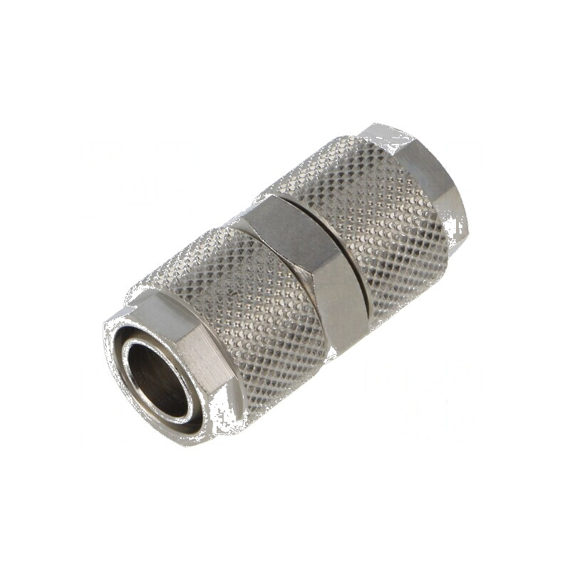 Conector filetat inline cu montaj, max. 15bar, din alamă nichelată | Electronic-mag.ro | Componente Electronice