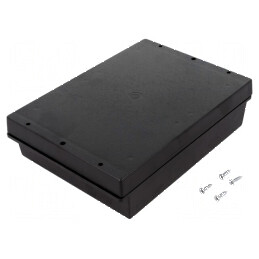 Carcasă universală 144mm x 198mm x 53mm cu lame de fixare | Electronic-mag.ro | Componente Electronice