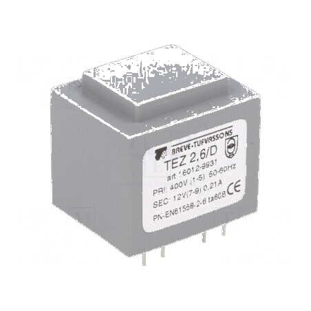 Transformator încapsulat 2,5VA 400VAC 12V 208,3mA PCB IP00 | Electronic-mag.ro | Componente Electronice