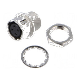 Conector circular HR10 push-pull soclu 2A argintat pentru lipire | Electronic-mag.ro | Componente Electronice