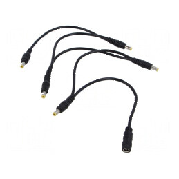 Cablu DC 5,5/2,1mm cu mufe x5, 0,9m, 2x0,5mm² | Electronic-mag.ro | Componente Electronice