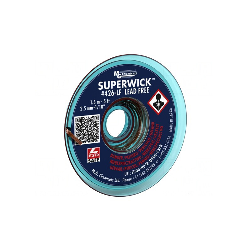 Bandă dezlipit ESD Lead-Free Super Wick 2,5mm x 1,5m | Electronic-mag.ro | Componente Electronice Bandă dezlipit ESD Lead-Free Super Wick 2,5mm x 1,5m | Electronic-mag.ro | Componente Electronice