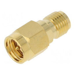 Adaptor SMA mamă din alamă, mat, cu conexiuni pe ambele părţi | Electronic-mag.ro | Componente Electronice
