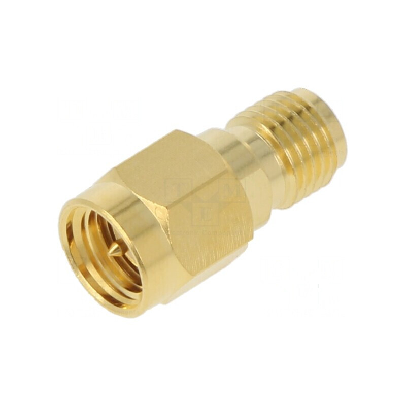 Adaptor SMA mamă din alamă, mat, cu conexiuni pe ambele părţi | Electronic-mag.ro | Componente Electronice