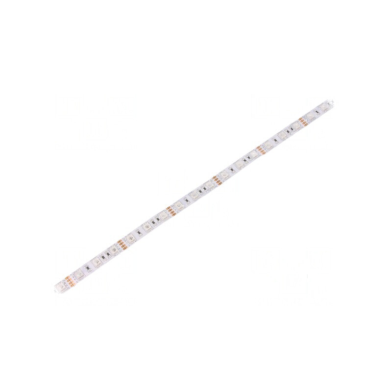 Bandă LED RGB 5050 12V 60 LED/m 10mm PCB alb IP20 14,4W/m | Electronic-mag.ro | Componente Electronice