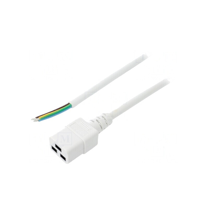 Cablu 3x1,5mm2 IEC C19 mamă PVC 1,8m alb 16A | Electronic-mag.ro | Componente Electronice Cablu 3x1,5mm2 IEC C19 mamă PVC 1,8m alb 16A | Electronic-mag.ro | Componente Electronice