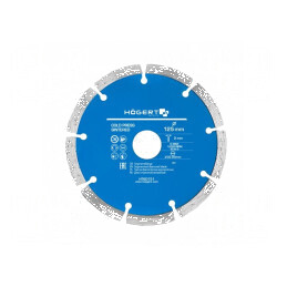 Disc de tăiere diamantat 125mm 22,23mm 2mm | Electronic-mag.ro | Componente Electronice