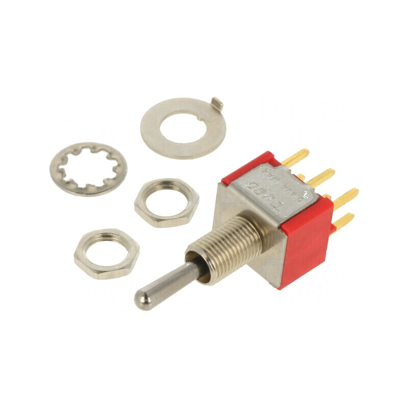 Comutator basculant DP3T ON-OFF-ON 0,02A 20VAC | Electronic-mag.ro | Componente Electronice