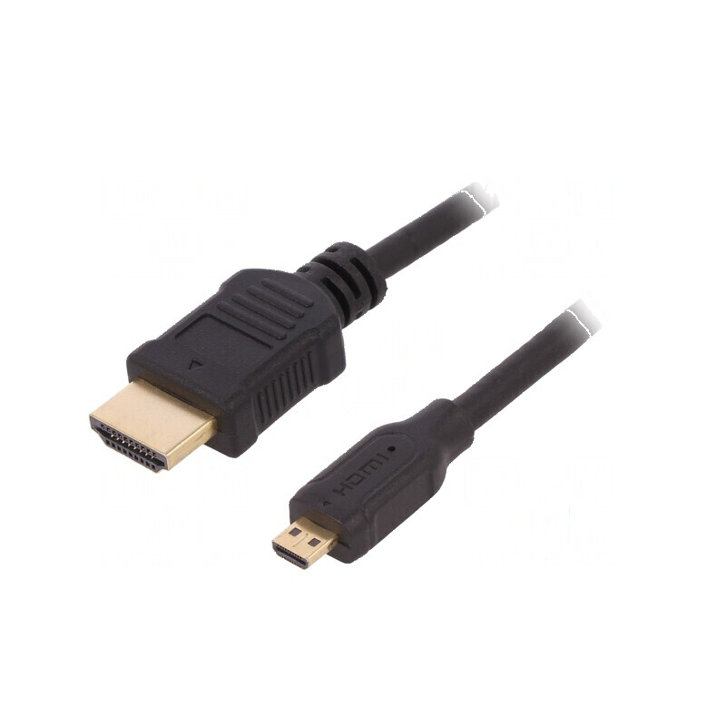 Cablu HDMI 1.4 cu mufă HDMI și micro HDMI, 1,5m, negru | Electronic-mag.ro | Componente Electronice Cablu HDMI 1.4 cu mufă HDMI și micro HDMI, 1,5m, negru | Electronic-mag.ro | Componente Electronice