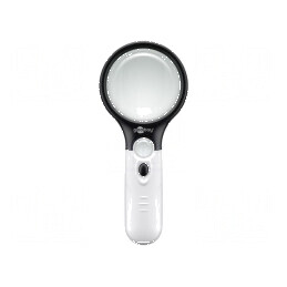 Lupă manuală cu lentilă Ø22mm și Ø75mm, iluminare LED albă 10000K | Electronic-mag.ro | Componente Electronice