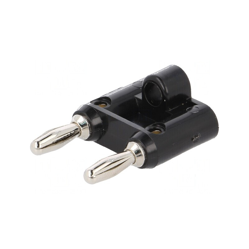 Conector banană 4mm neizolat 15A 5kV negru | Electronic-mag.ro | Componente Electronice