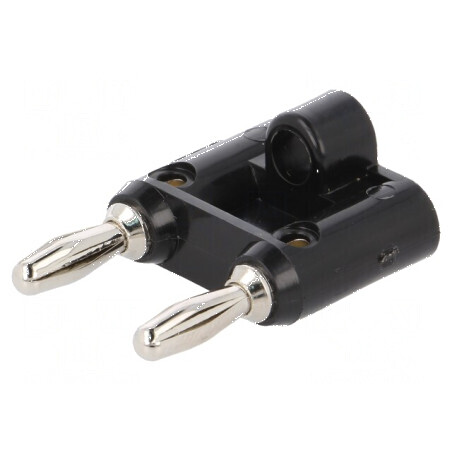Conector banană 4mm neizolat 15A 5kV negru | Electronic-mag.ro | Componente Electronice