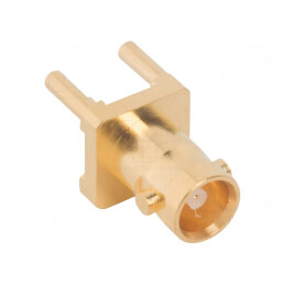 Conector Micro BNC mamă 75Ω THT PTFE | Electronic-mag.ro | Componente Electronice