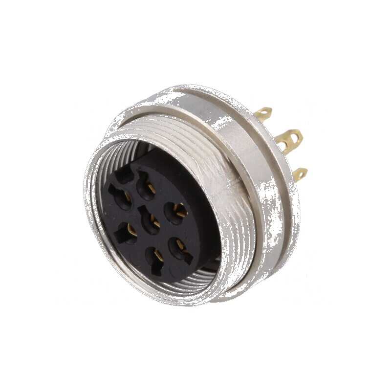 Conector M16 soclu mamă lipire PIN 7 5A 250V IP40 0,75mm2 | Electronic-mag.ro | Componente Electronice